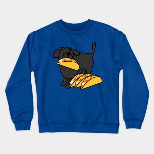 Animals with Food Cute Dog Eats Tacos Crewneck Sweatshirt